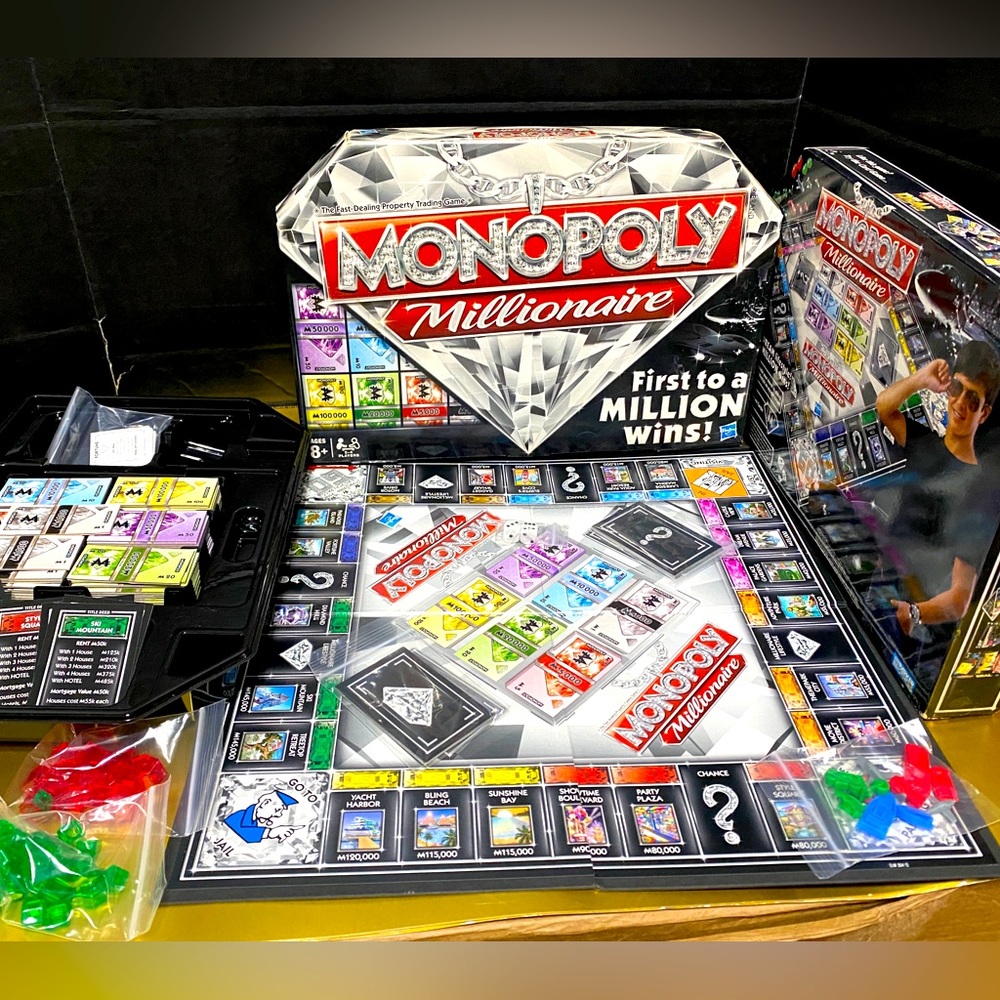 MONOPOLY MILLIONAIRE 2012 BOARDGAME BY HASBRO FIRST TO MILLION WINS!